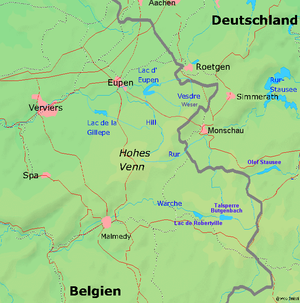 Hoge Venen natuurgebied in de Ardennen